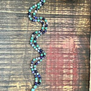 108 bead Amethyst Agate and Chalcedony mala